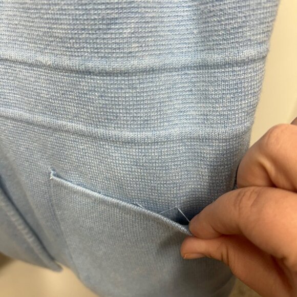 Talbots Plus Blue Button-Front Cardigan Jacket 2X Cotton Blend sweater blazer - Picture 3 of 10